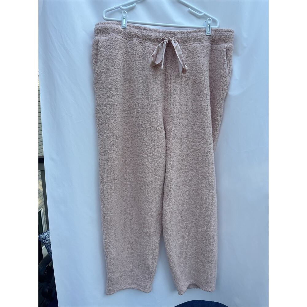 Eloquii Teddy Bear Fleece Lounge Pants Plus Size 18/20 Soft Pink Like Chenille